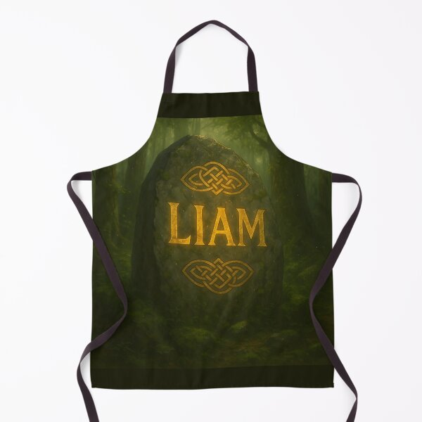 Item preview, LIAM Rune Stone Forest Design – Ancient Celtic Name Engraving designed and sold by VoidBloom Studio.