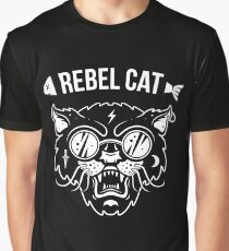 Rebel Cat Graphic T-Shirt