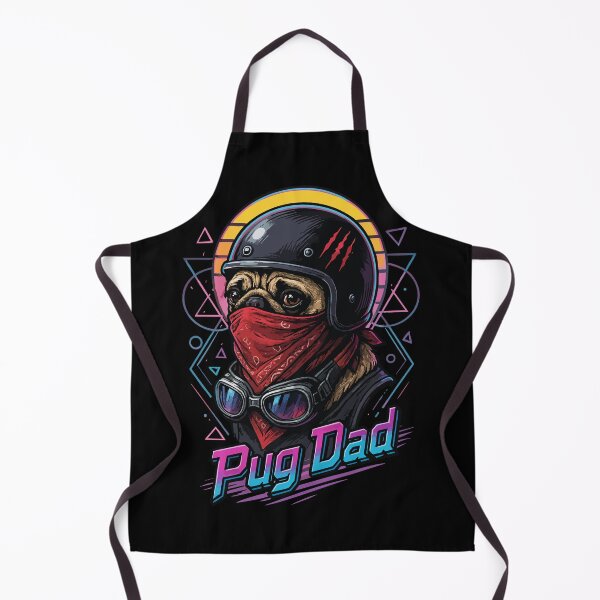 Item preview, Biker Pug Daddy Retro designed and sold by TomFrontierArt.
