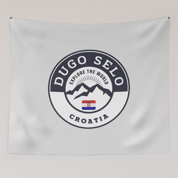 Item preview, Dugo Selo Croatia Black and White Crest designed and sold by World Designs.