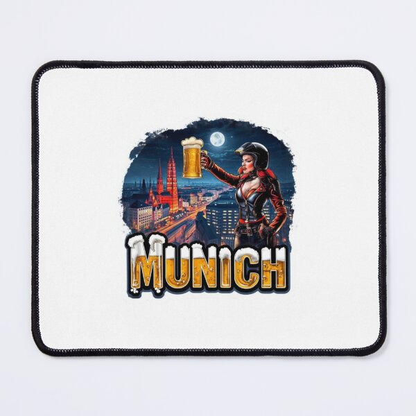 Item preview, Munich Beer Skyline Biker Sticker Premium Cool Trendy Best Gift designed and sold by Imaginarium of Chaos falcon88 .