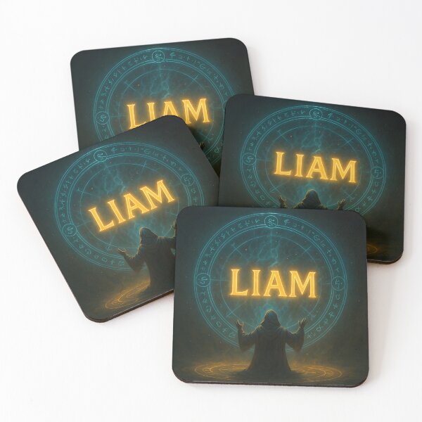 Item preview, LIAM Magic Summoning Circle – Mage Casting Glowing Name Spell designed and sold by VoidBloom Studio.
