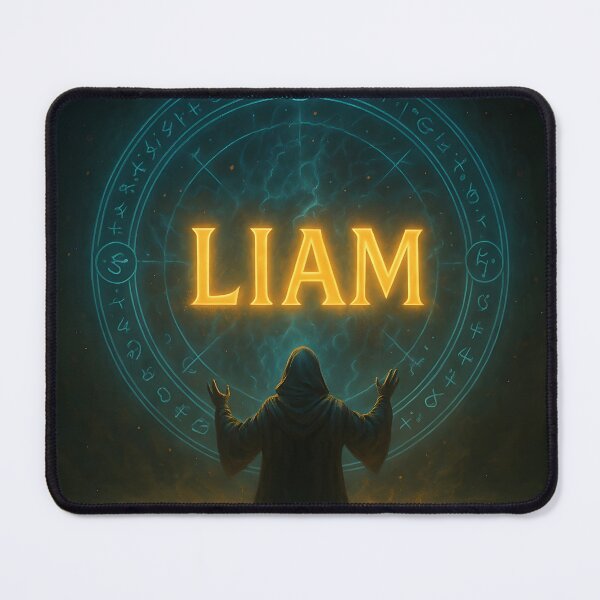 Item preview, LIAM Magic Summoning Circle – Mage Casting Glowing Name Spell designed and sold by VoidBloom Studio.