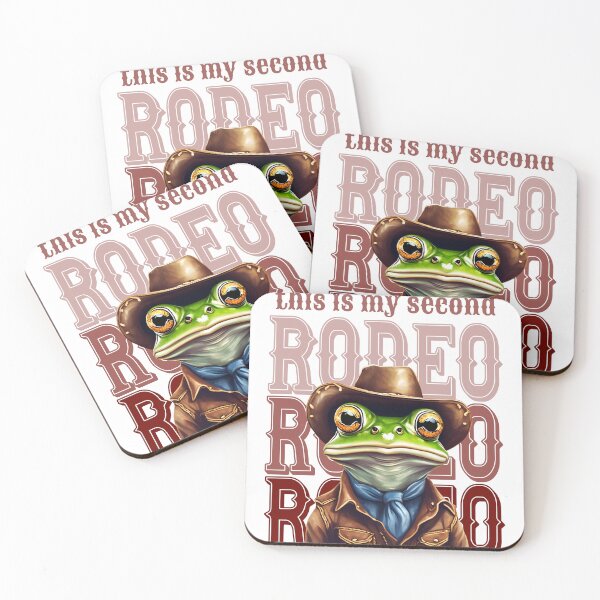 Artikelvorschau, Rodeo, Mein zweites Rodeo, Cowboy-Frosch, Lustiges Rodeo, Cowboyhut, Country, Texas entworfen und verkauft von KolorellaS.