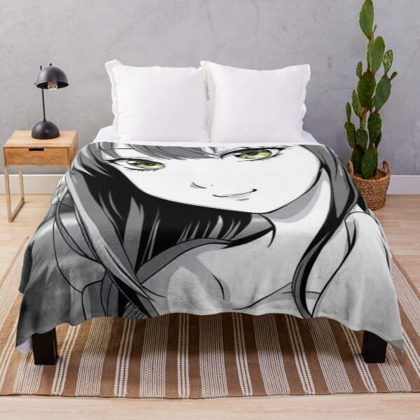 Item preview, Green-Eyed Glimmer – Anime Girl in Noir Street designed and sold by shaynetwright.