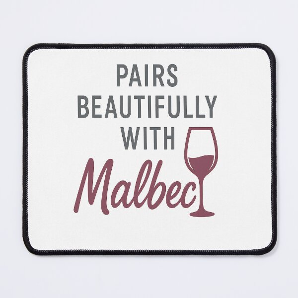 Item preview, Pairs Beautifully With Malbec │ Modern Minimalist Wine Design designed and sold by gooseprinttees.