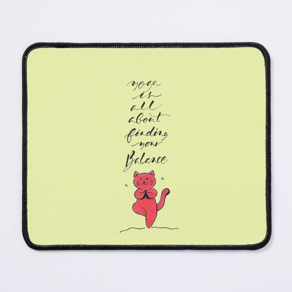 Item preview, Cute Cat on Yoga Mat I Cat doing Yoga designed and sold by GreenStem.