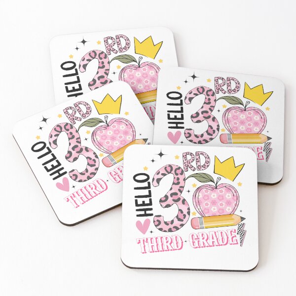 Item preview, Hello 3rd Third Grade Back To School Pink Leopard designed and sold by SakuraPxl.