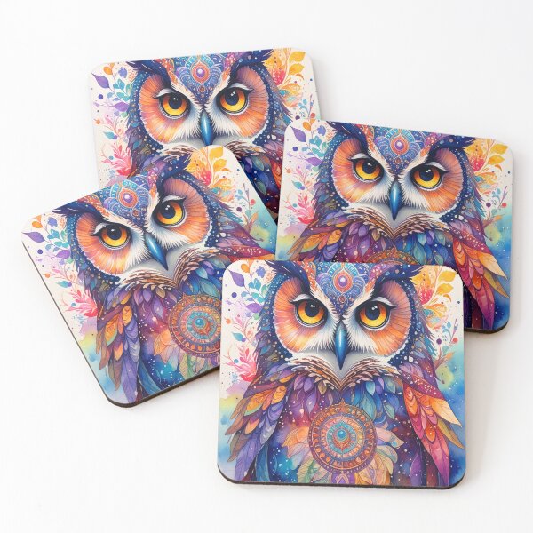 Item preview, Geometric Owl Art Piece designed and sold by Geonimalia.