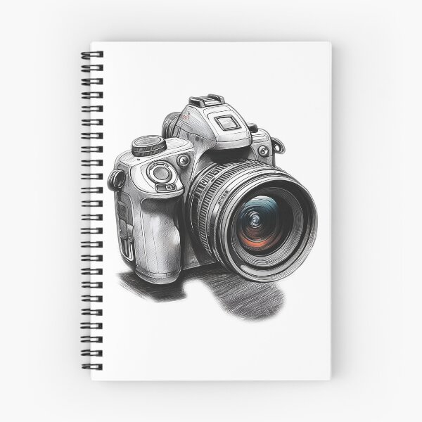 Item preview, Ilustración de diseño de boceto minimalista de cámara réflex digital designed and sold by Long Exposure.