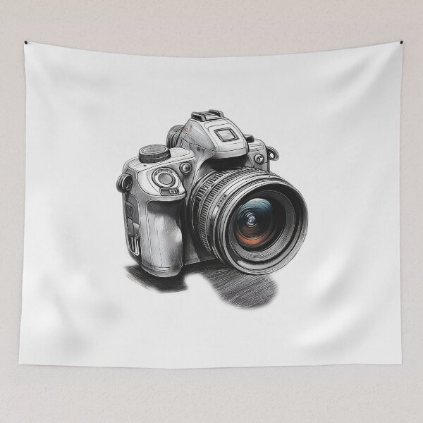 Item preview, Dslr Camera minimalist sketch design Illustration  designed and sold by Long Exposure.