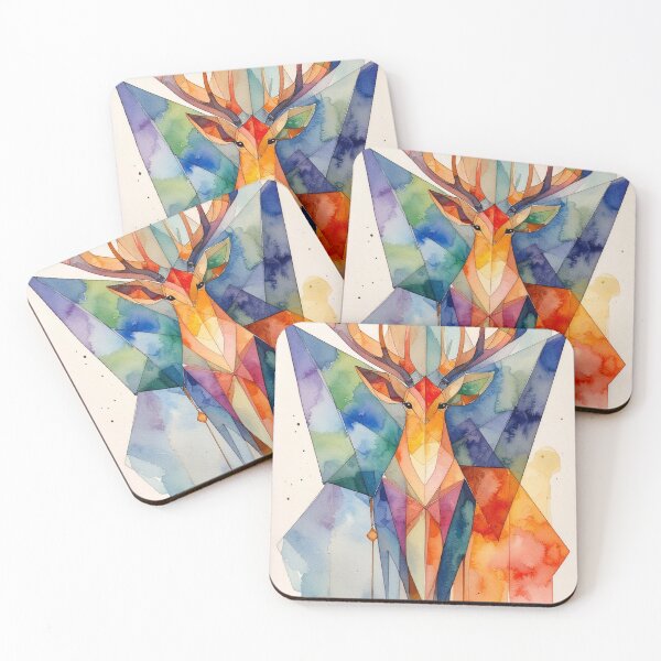 Item preview, Geometric Deer Art designed and sold by Geonimalia.