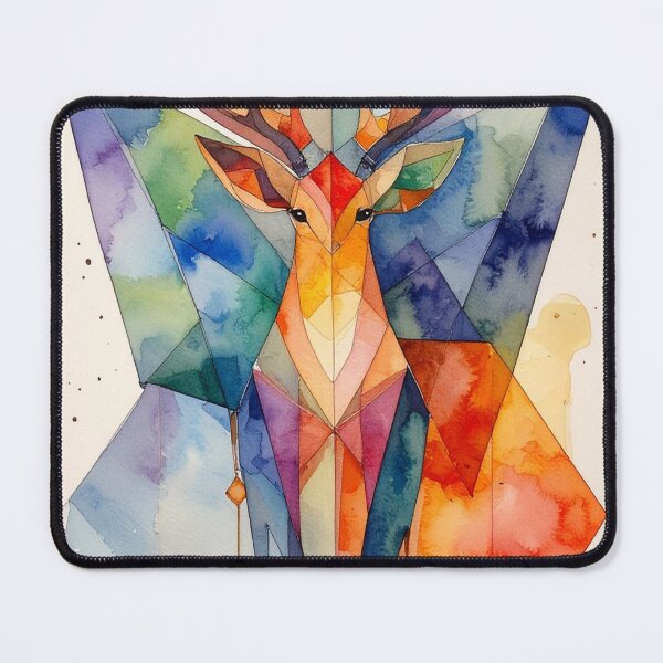 Item preview, Geometric Deer Art designed and sold by Geonimalia.