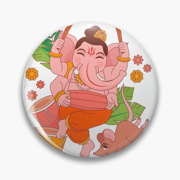 Item preview, Dancing Ganesha with Mushak – Playful Divine Art of Joy & Devotion designed and sold by Asapusri.