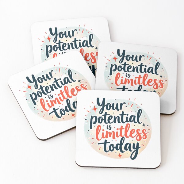 Item preview, Your Potential Is Limitless Today Motivational Quote designed and sold by Ajay Creative Studio.