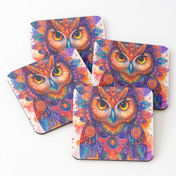 Item preview, Geometric Owl Art Piece designed and sold by Geonimalia.