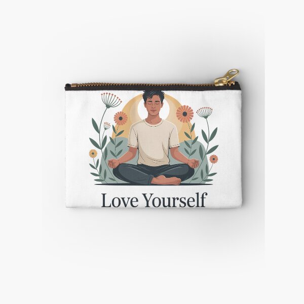 Artikelvorschau, Liebe dich selbst, stilisierte männliche Selbstmitgefühlskunst entworfen und verkauft von Printiko.
