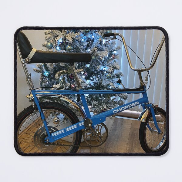 Item preview, Mk1 Raleigh Chopper In Blue Christmas Present. designed and sold by Tee-Shirt-Topia.