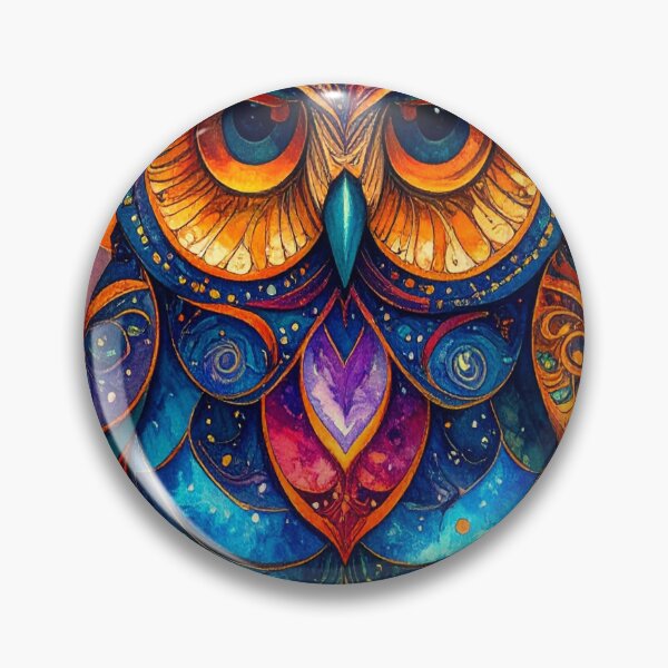 Item preview, Geometric Owl Art Piece designed and sold by Geonimalia.