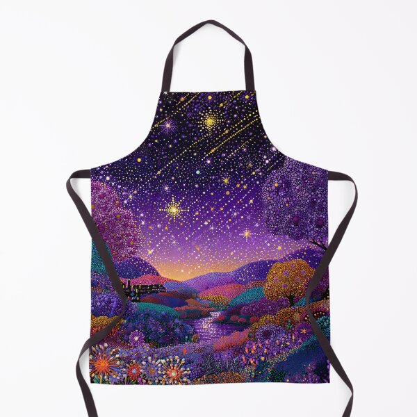 Item preview, Purple Landscape with Shooting Stars designed and sold by Neika Shimm Designs.