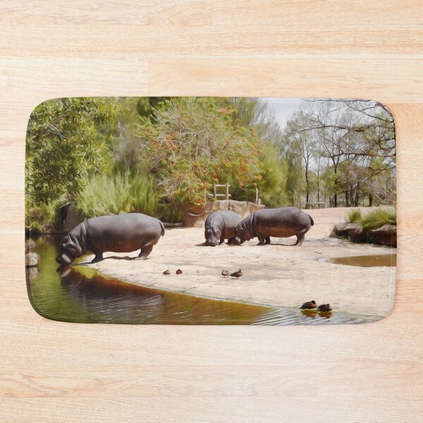 Item preview, Hippopotamus Haven by The Water designed and sold by Yolanda Caporn Art.