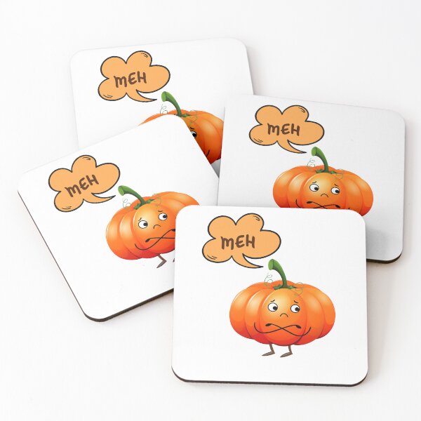 Item preview, Cute Grumpy Pumpkin - Meh Face | Funny Passive Aggressive Design designed and sold by PnrArtDesign.