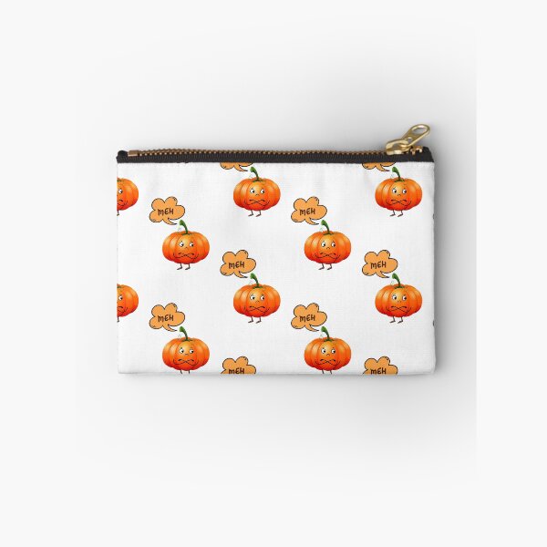 Item preview, Cute Grumpy Pumpkin - Meh Face | Funny Passive Aggressive Design designed and sold by PnrArtDesign.