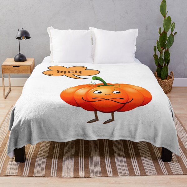 Item preview, Cute Grumpy Pumpkin - Meh Face | Funny Passive Aggressive Design designed and sold by PnrArtDesign.