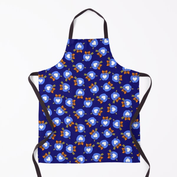 Item preview, Crush Apples – Comic love with arrows & bows in neon blue on dark blue designed and sold by colorofmagic.