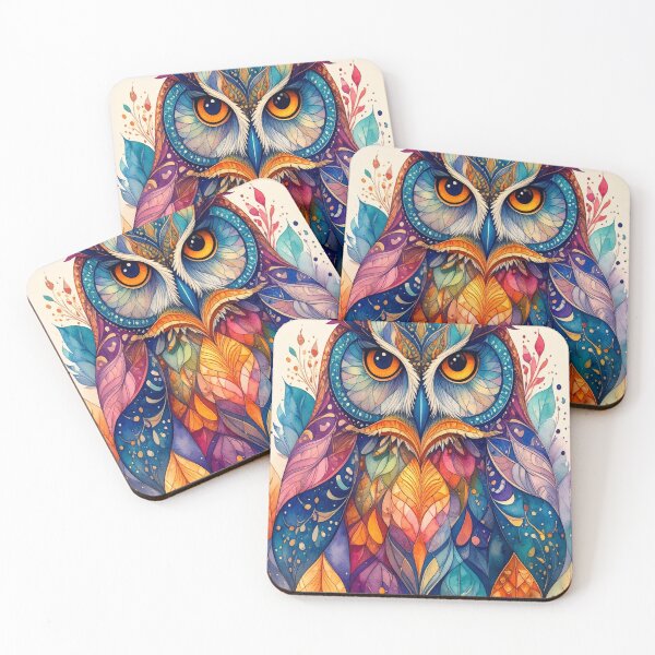 Item preview, Geometric Owl Art Piece designed and sold by Geonimalia.