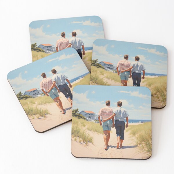 Item preview, Sunny Stroll By The Beach Pride Artwork designed and sold by Drese-Art.