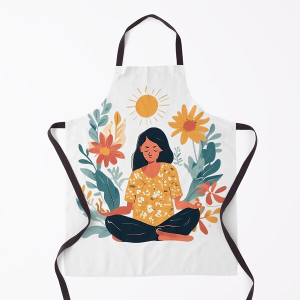 Item preview, Love Yourself Female Meditative Floral Art designed and sold by Printiko.