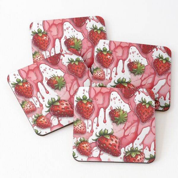 Item preview, Abstract Strawberries - juicy passion designed and sold by SolaoLab.