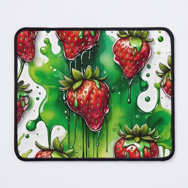 Item preview, Abstract Strawberries - Strawberry fields - green splash designed and sold by SolaoLab.
