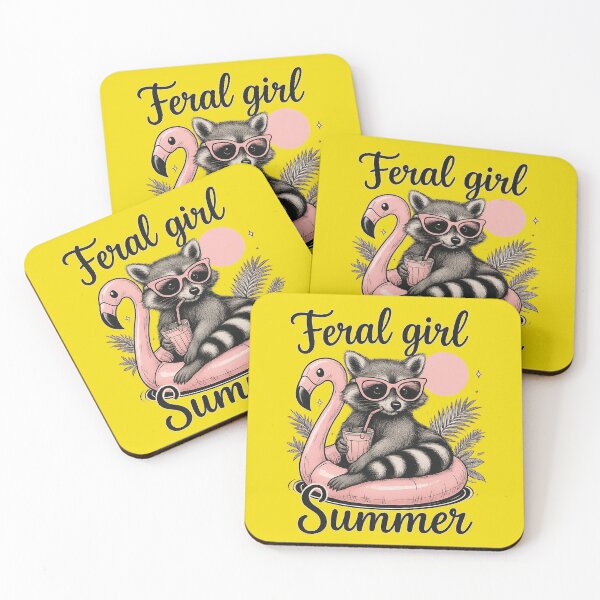Item preview, feral, i am feral, funny, animals, holiday, flamingo, vacation, summer designed and sold by happinesproject.