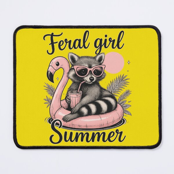 Item preview, feral, i am feral, funny, animals, holiday, flamingo, vacation, summer designed and sold by happinesproject.