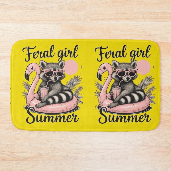 Item preview, feral, i am feral, funny, animals, holiday, flamingo, vacation, summer designed and sold by happinesproject.