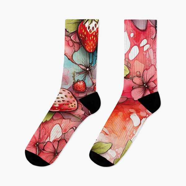 Item preview, Floral Abstract Strawberries designed and sold by SolaoLab.