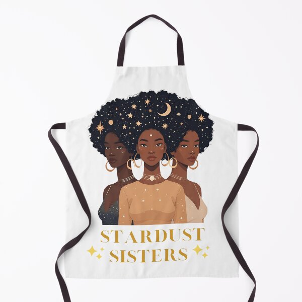 Artikelvorschau, Stardust Sisters – Himmlisches schwarzes Mädchen, magische Afro-Kunst, T-Shirt entworfen und verkauft von modishwelt.