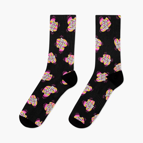 Item preview, Love Bites – Colorful comic hearts on black designed and sold by colorofmagic.