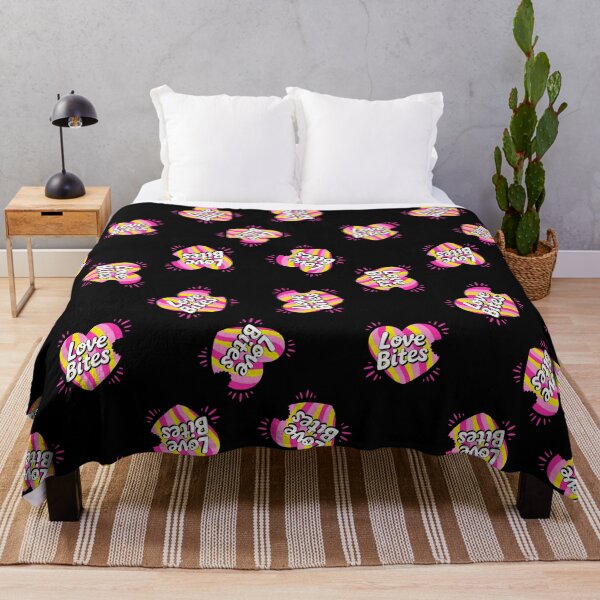 Item preview, Love Bites – Colorful comic hearts on black designed and sold by colorofmagic.