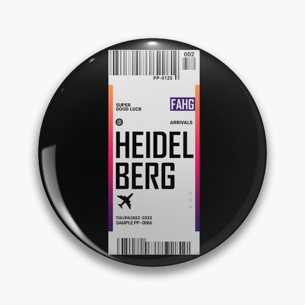 Item preview, Heidelberg City Sticker Germany Boarding Pass designed and sold by TulipaGraphics.