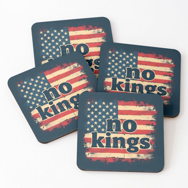 Item preview, No  Kings": Modern US Flag Design with Anti-Monarchy Statement designed and sold by Kollibri.