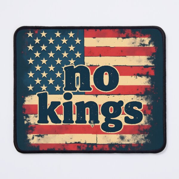Item preview, No  Kings": Modern US Flag Design with Anti-Monarchy Statement designed and sold by Kollibri.