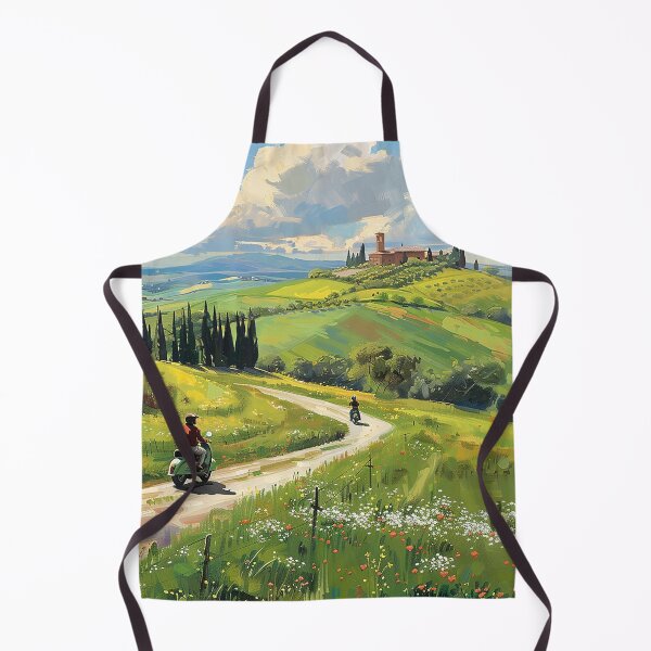 Item preview, Scooter Ride Through Tuscan Countryside Hills designed and sold by Drese-Art.