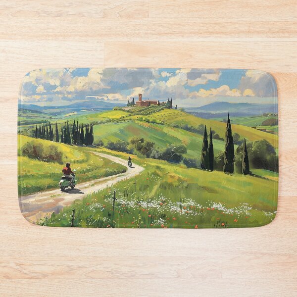Item preview, Scooter Ride Through Tuscan Countryside Hills designed and sold by Drese-Art.