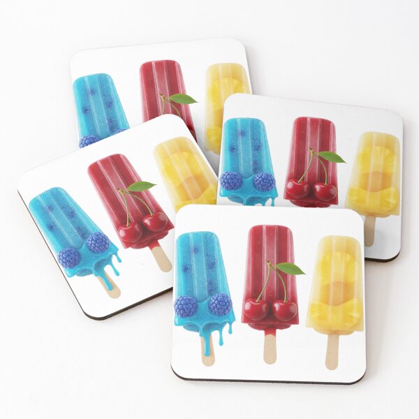 Item preview, Funny ice cream on a stick designed and sold by Happy Heart Studio.