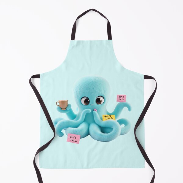 Item preview, Pastel Blue Octopus Sipping Coffee designed and sold by Itsheartshop.