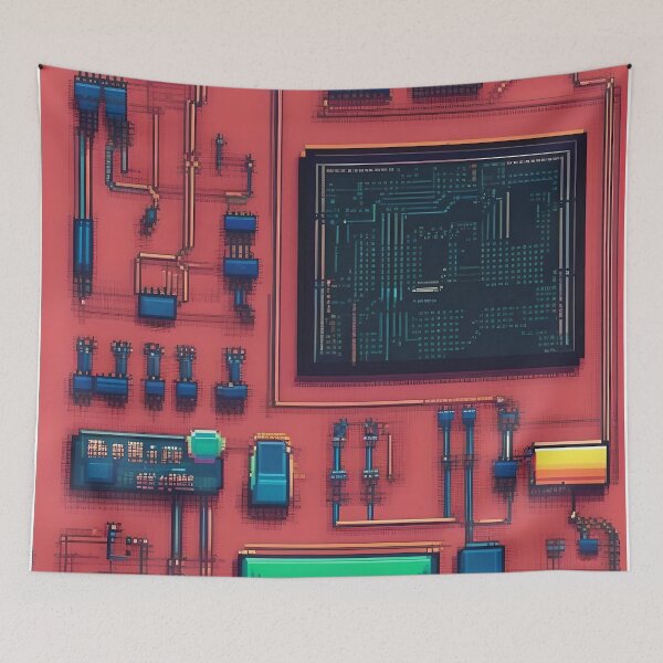 Item preview, Abstract Digital Circuit Art designed and sold by Esterlane.