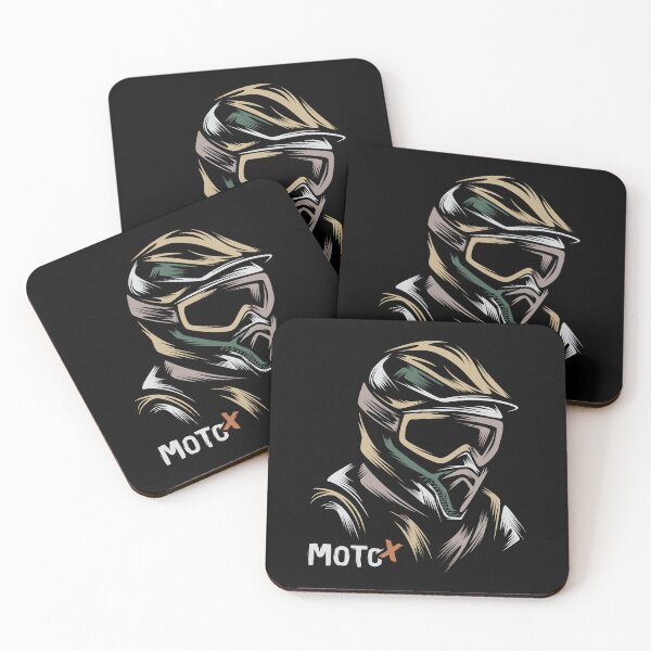 Item preview, Moto X Illustration - Motocross helmet in vintage colors designed and sold by AndreMi.